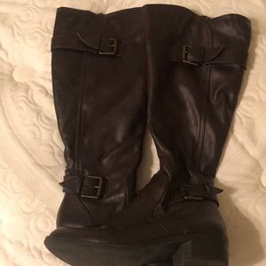 Brown riding boots